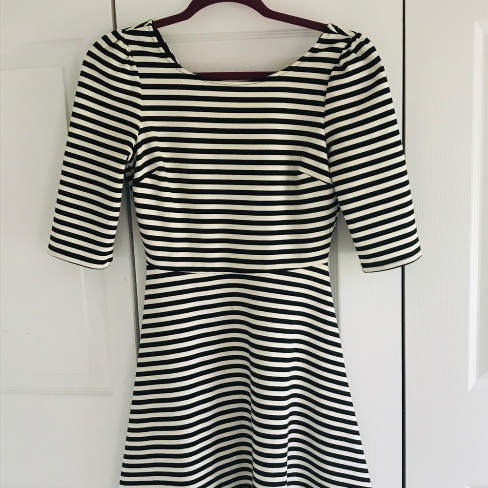 Stitch Fix PONTE black and white Tea Dress